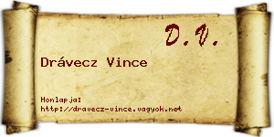 Drávecz Vince névjegykártya